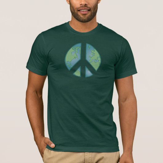 Shirt der friedlichen Erden - Wald (Vorderseite)