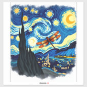 Shirt der künstlerischen Libelle Starry Night Drag Aufkleber (Blatt)