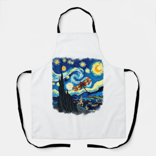 Shirt der künstlerischen Libelle Starry Night Drag Schürze