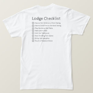 Shirt der Lodge-Checkliste