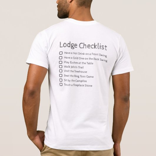 Shirt der Lodge-Checkliste (Rückseite)