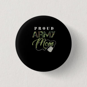 Shirt der Mama der Proud-Armee   Niedlicher milit Button