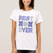 Shirt der Mutter, Lila und blau Beste Mama je (Vorderseite)