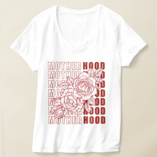 Shirt der Mutterschaft Vintage Rose Rote Tattoo Bl