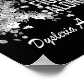 Shirt der Sensibilisierung Graue Blume Band Bewuss Poster (Ecke)