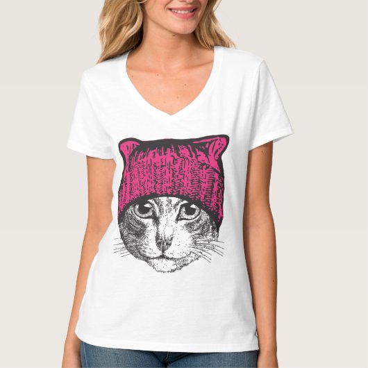 Shirt der V-Hals der Pussyhat (Vorderseite)