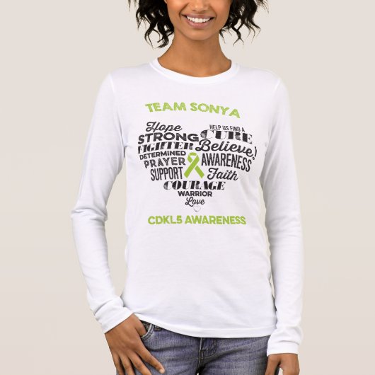 Shirt des Bewusstseins-CDKL5, Sonya Geschichte, (Vorderseite)