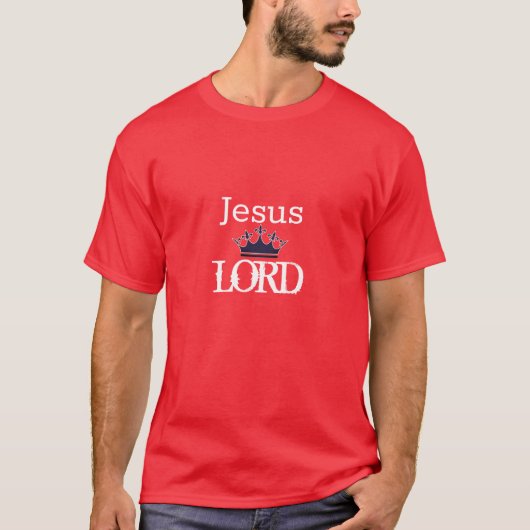 Shirt des Mannes - Jesus-Herr König (Vorderseite)