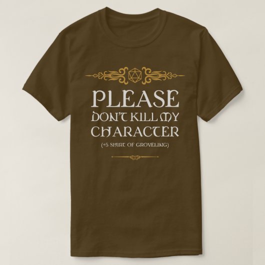Shirt des RPG-Addicts des Groveling Tabletop (Design vorne)