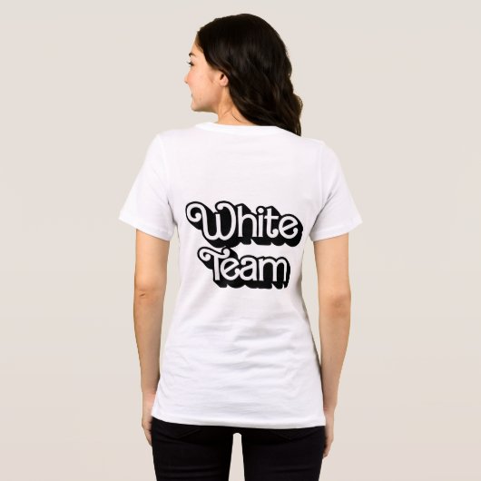 Shirt des White-Team-Farbkriegs (Rückseite voll)