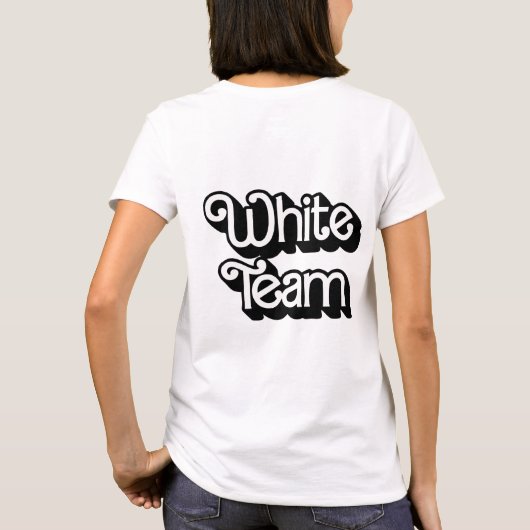Shirt des White-Team-Farbkriegs (Rückseite)