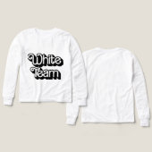 Shirt des White-Team-Farbkriegs (Design Vorderseite & Rückseite)