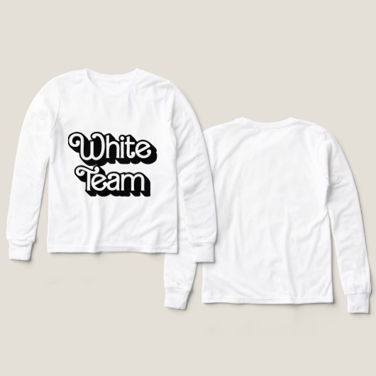 Shirt des White-Team-Farbkriegs (Design Vorderseite & Rückseite)