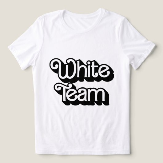 Shirt des White-Team-Farbkriegs (Design Vorderseite)