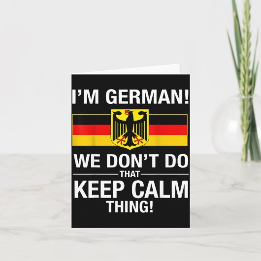 Shirt Deutsch Don' Keep Calm Karte (Vorderseite)