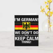 Shirt Deutsch Don' Keep Calm Karte (Gelbe Blume)