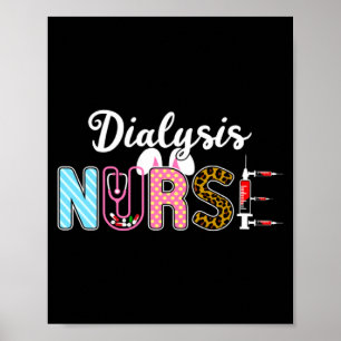 Shirt Dialyse Krankenschwester Osterhase Stethosko Poster