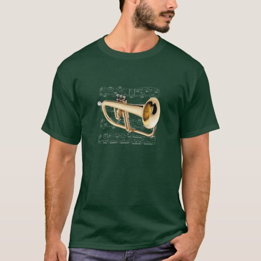 Shirt (dunkel). Flugelhorn. Farbe auswählen (Vorderseite)
