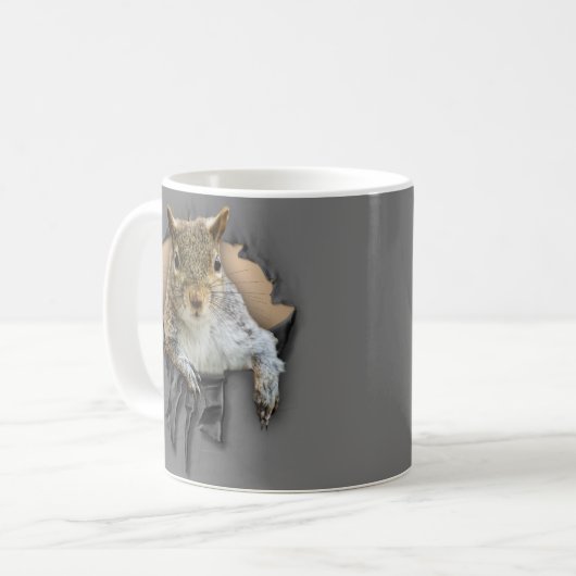 Shirt-Eichhörnchen-Kaffeemaschine Tasse (Vorderseite Links)