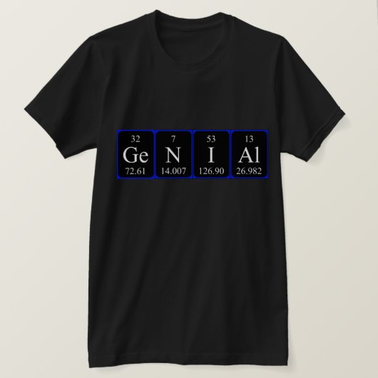 Shirt eines periodischen Tabellenworts (Design vorne)