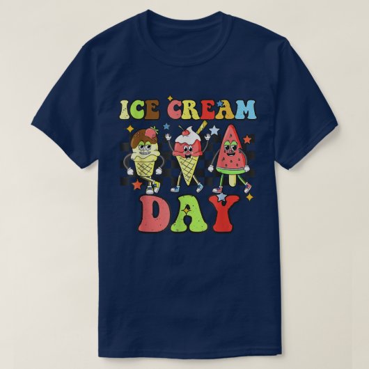 Shirt Eiscreme im Sommer Party Nationales Ice (Design vorne)