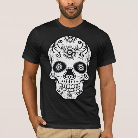 Shirt Elegant Dia de Los Muertos Skull | (Vorderseite)