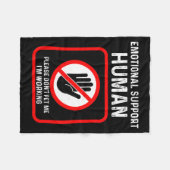 Shirt Emotional Support Human Halloween Costume Fleecedecke (Vorderseite (Horizontal))