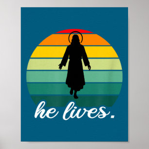 Shirt Er Lebt Jesus Christus Auferstehung Poster