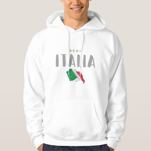 Shirt-Fahne für den Fußball in Italien Hoodie (Vorderseite)