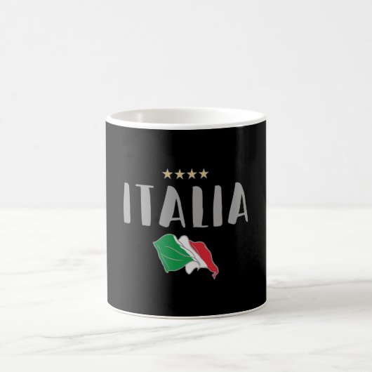 Shirt-Fahne für den Fußball in Italien Kaffeetasse (Mittel)