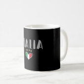 Shirt-Fahne für den Fußball in Italien Kaffeetasse (VorderseiteRechts)