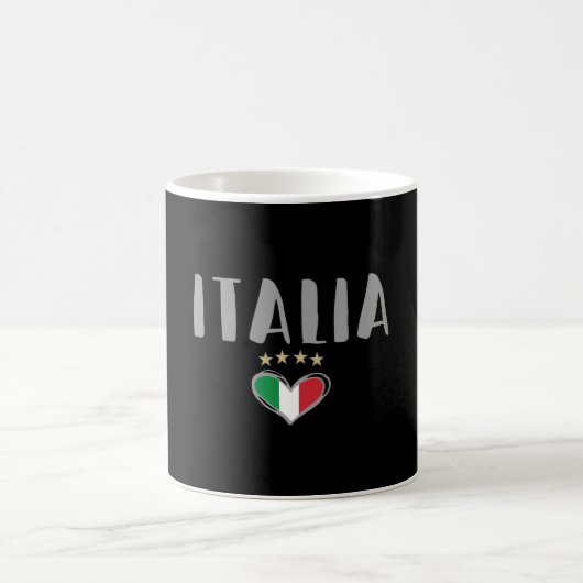 Shirt-Fahne für den Fußball in Italien Kaffeetasse (Mittel)