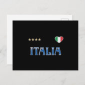 Shirt-Fahne für den Fußball in Italien Postkarte (Vorne/Hinten)