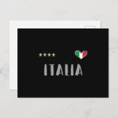 Shirt-Fahne für den Fußball in Italien Postkarte (Vorne/Hinten)