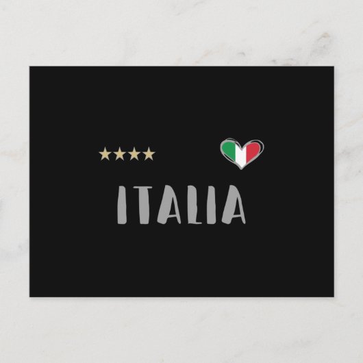 Shirt-Fahne für den Fußball in Italien Postkarte (Vorderseite)