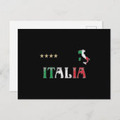 Shirt-Fahne für den Fußball in Italien Postkarte (Vorne/Hinten)