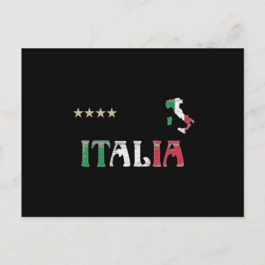 Shirt-Fahne für den Fußball in Italien Postkarte (Vorderseite)