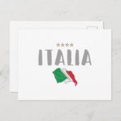 Shirt-Fahne für den Fußball in Italien Postkarte (Vorne/Hinten)