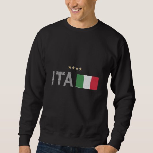 Shirt-Fahne für den Fußball in Italien Sweatshirt (Vorderseite)