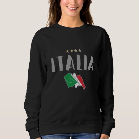Shirt-Fahne für den Fußball in Italien Sweatshirt (Vorderseite)