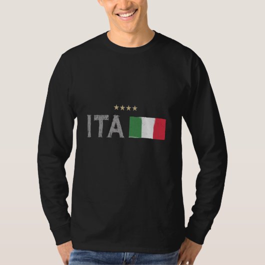 Shirt-Fahne für den Fußball in Italien T-Shirt (Vorderseite)