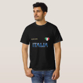 Shirt-Fahne für den Fußball in Italien T-Shirt (Vorne ganz)