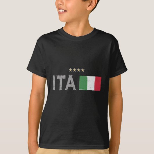 Shirt-Fahne für den Fußball in Italien T-Shirt (Vorderseite)