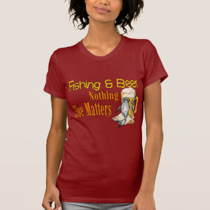 Shirt Fischerei Spaß Angeln Bier Fischen