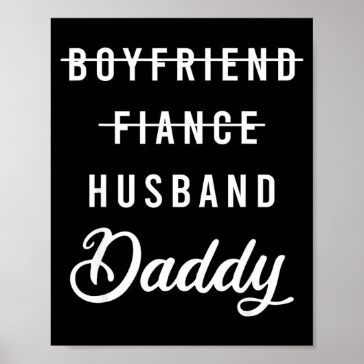 Shirt Freund Verlobter Ehemann Daddy Väter Poster (Vorne)