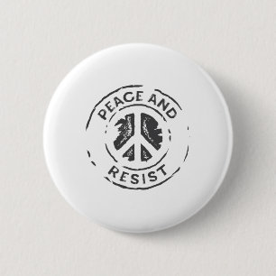 Shirt - Frieden und Widerstand - politischer Prote Button
