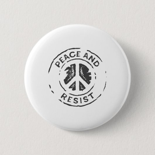 Shirt - Frieden und Widerstand - politischer Prote Button (Vorderseite)