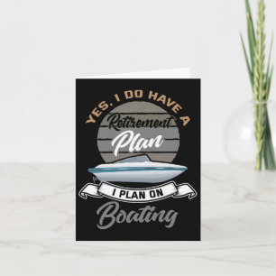 Shirt für das Ruhestand von Booten Funny Boat Kapi Karte