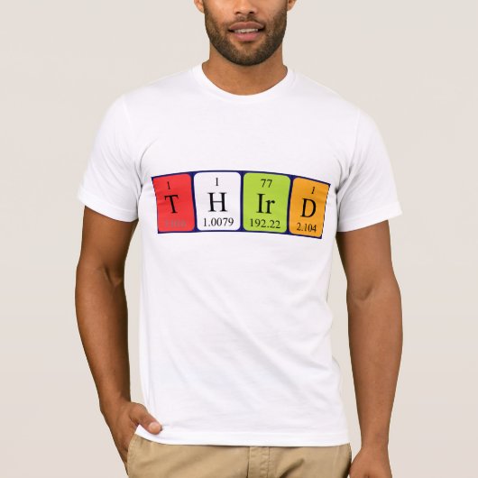Shirt für den dritten periodischen Tabellennamen (Vorderseite)