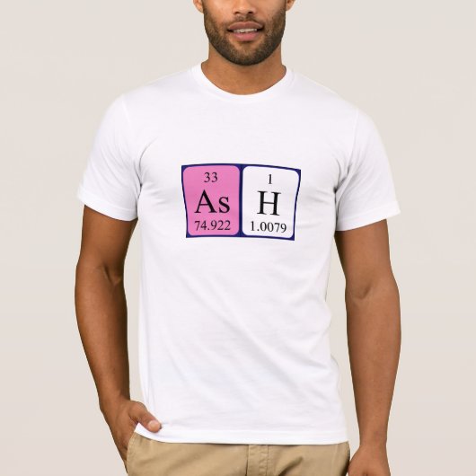 Shirt für den periodischen Tabellennamen (Vorderseite)